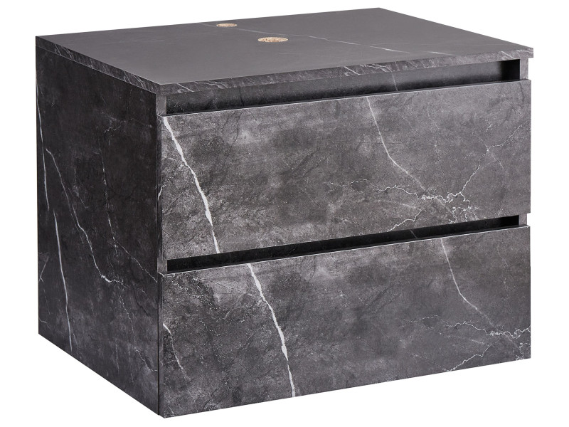 Szafka łazienkowa wisząca 60x47 cm czarny marmur 659867