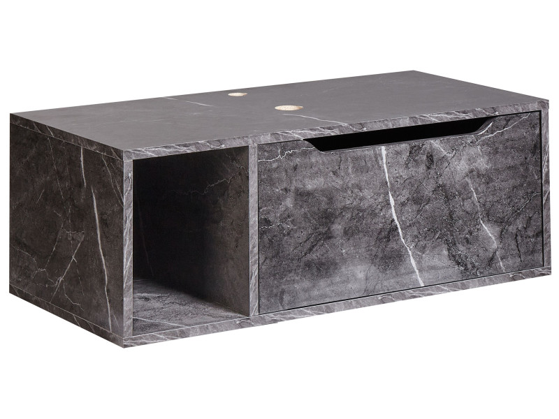 Szafka łazienkowa wisząca 80x40 cm czarny marmur 659861
