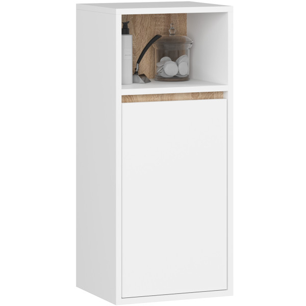 Szafka łazienkowa wisząca AKORD VAMI Biała, Dąb Sonoma 35 cm 35x80x30 cm 766479