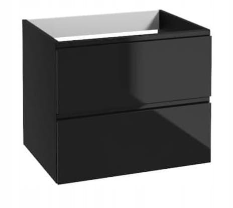 Szafka łazienkowa wisząca czarna 60x50cm komoda pod umywalkę 408847