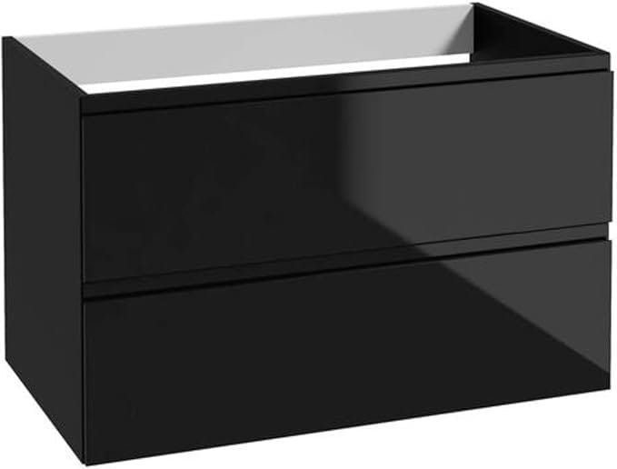 Szafka łazienkowa wisząca czarna 80x50cm komoda pod umywalkę 408846