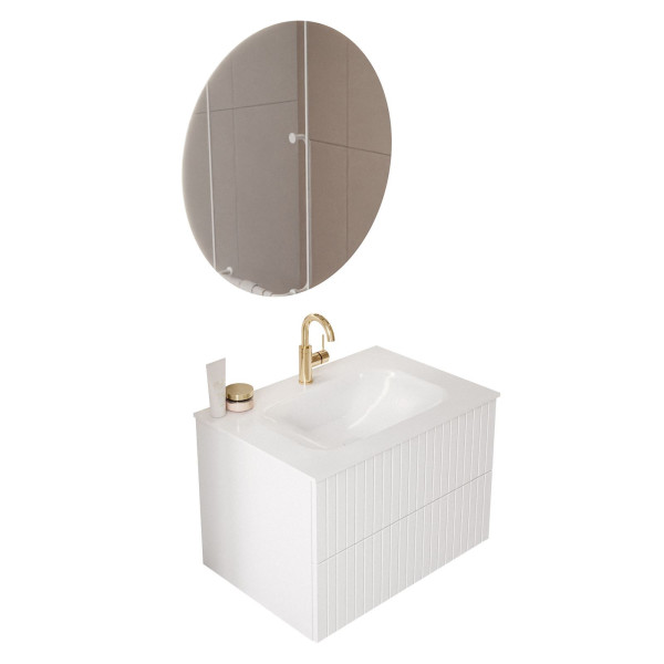 Szafka łazienkowa wisząca ESPEJO 76 cm z lustrem 509474