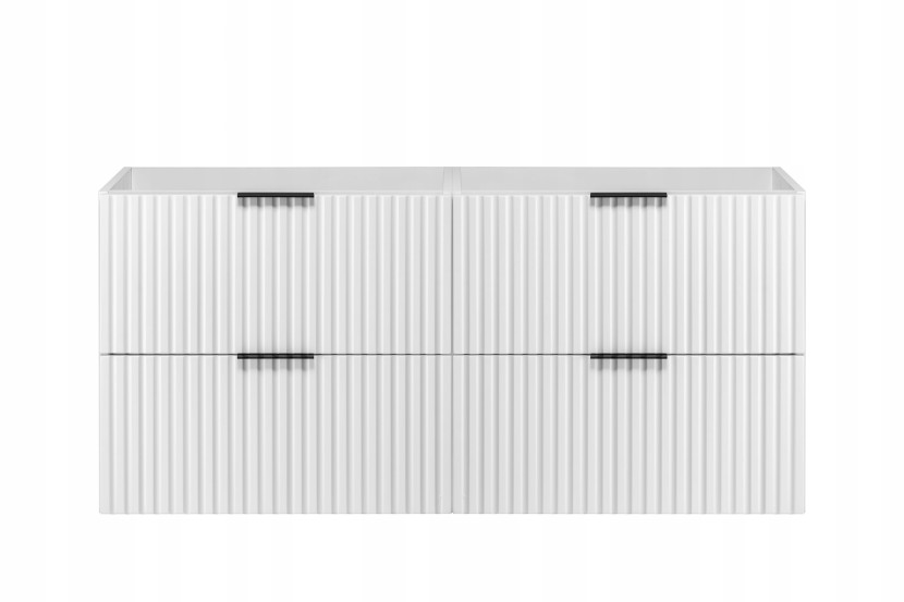 Szafka Łazienkowa Wisząca Pod Umywalkę 120X46 Cm Flisan Biała Fronty Mdf 1058867