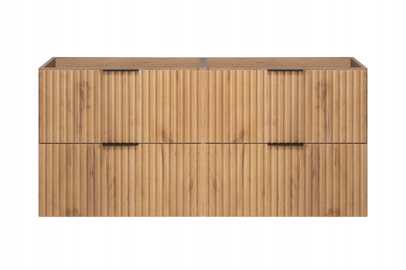 Szafka Łazienkowa Wisząca Pod Umywalkę 120X46 Cm Flisan Dąb Fronty Mdf 1058831