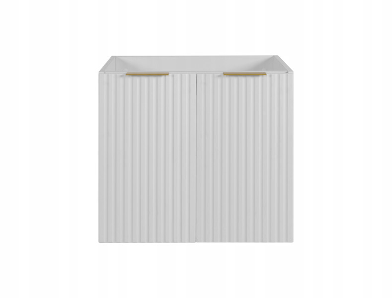 Szafka Łazienkowa Wisząca Pod Umywalkę 60X46 Cm Flisan Biała Dwudrzwiowa 1058840
