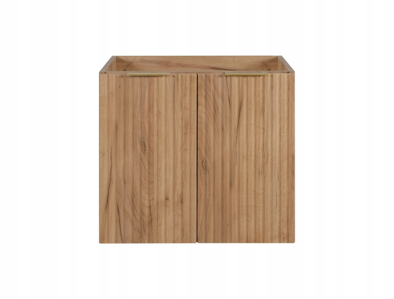 Szafka Łazienkowa Wisząca Pod Umywalkę 60X46 Cm Flisan Dąb Dwudrzwiowa 1058739