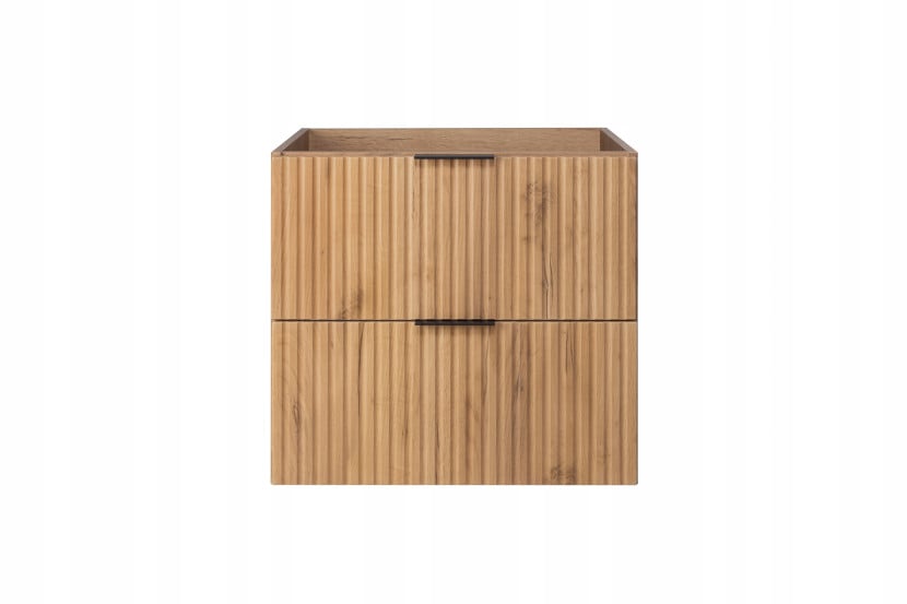 Szafka Łazienkowa Wisząca Pod Umywalkę 60X46 Cm Flisan Dąb Ryflowana 1058792
