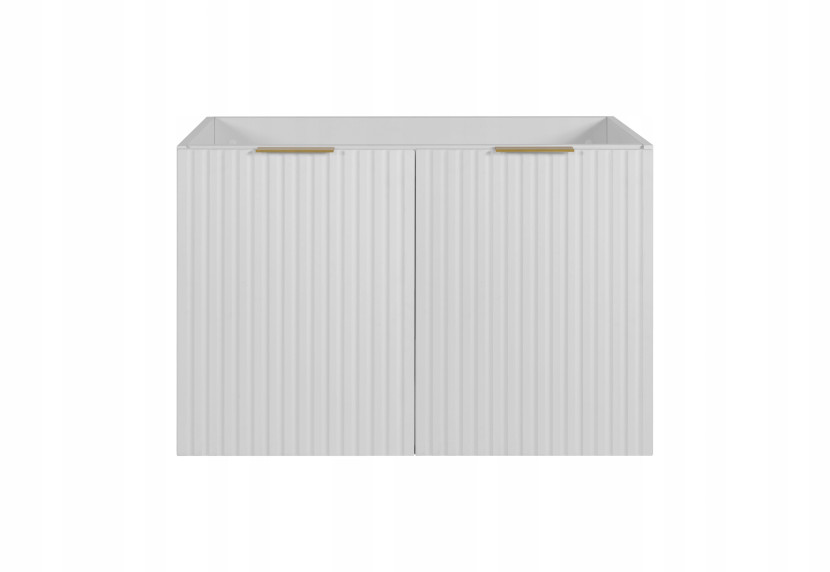 Szafka Łazienkowa Wisząca Pod Umywalkę 80X46 Cm Flisan Biała Dwudrzwiowa 1058848