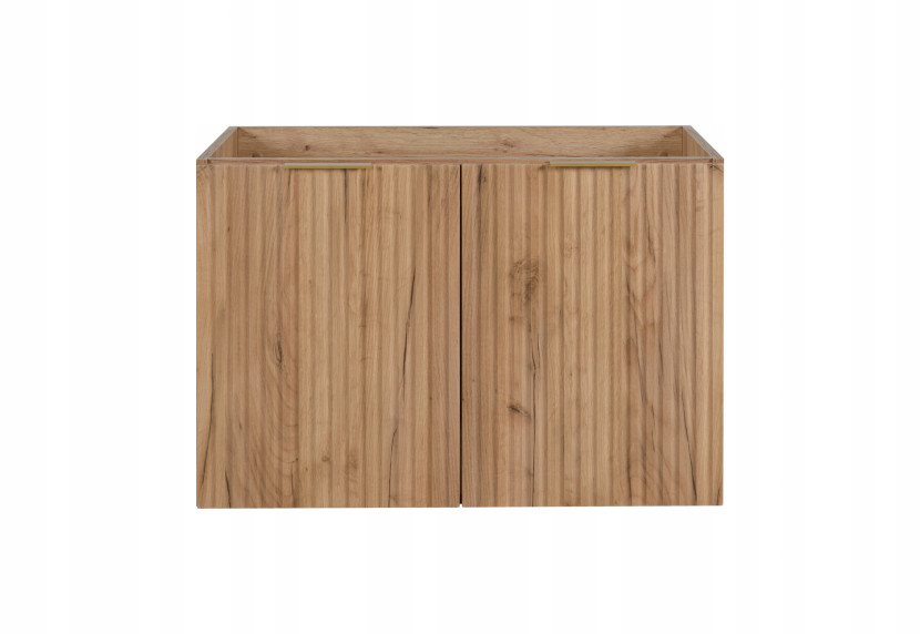 Szafka Łazienkowa Wisząca Pod Umywalkę 80X46 Cm Flisan Dąb Dwudrzwiowa 1058835