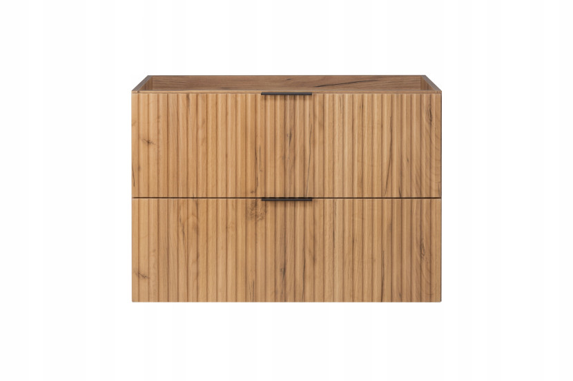 Szafka Łazienkowa Wisząca Pod Umywalkę 80X46 Cm Flisan Dąb Ryflowana 1058839