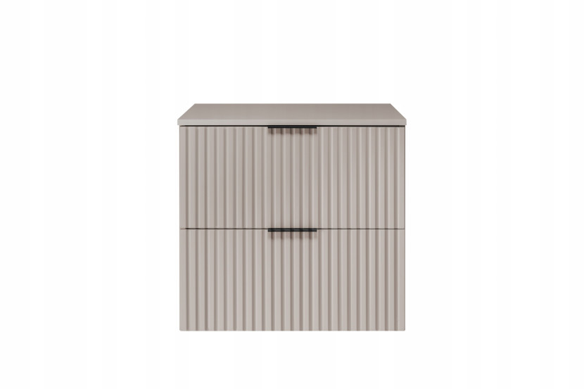 Szafka Łazienkowa Wisząca Pod Umywalkę Flisan 60X46 Cm Z Blatem Kaszmir Mdf 1058909