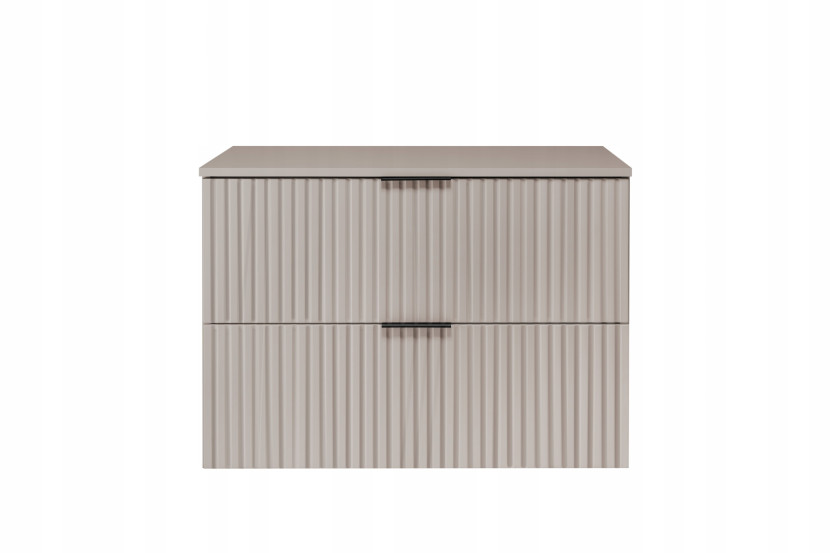 Szafka Łazienkowa Wisząca Pod Umywalkę Flisan 80X46 Cm Z Blatem Kaszmir Mdf 1058796
