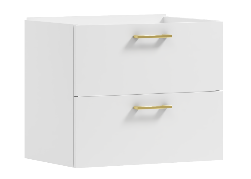 Szafka łazienkowa wisząca pod umywalkę LUNA 50 biały/GOLD 572177