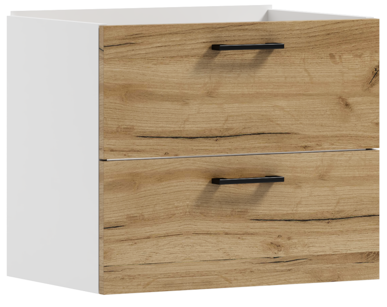 Szafka łazienkowa wisząca pod umywalkę LUNA 50 dąb craft złoty/biały 575784