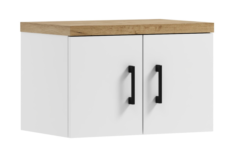 Szafka łazienkowa wisząca pod umywalkę MARKUS 60 biały/dąb craft złoty 550065