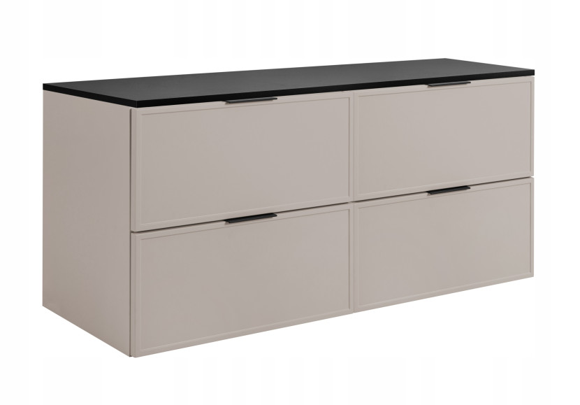 Szafka Łazienkowa Wisząca Stojąca Pod Umywalkę 160 Cm Kaszmir Blat Szary 1066845