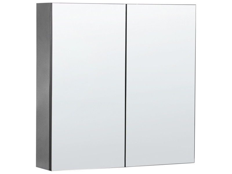 Szafka łazienkowa wisząca z lustrem 60 x 60 czarna 298119