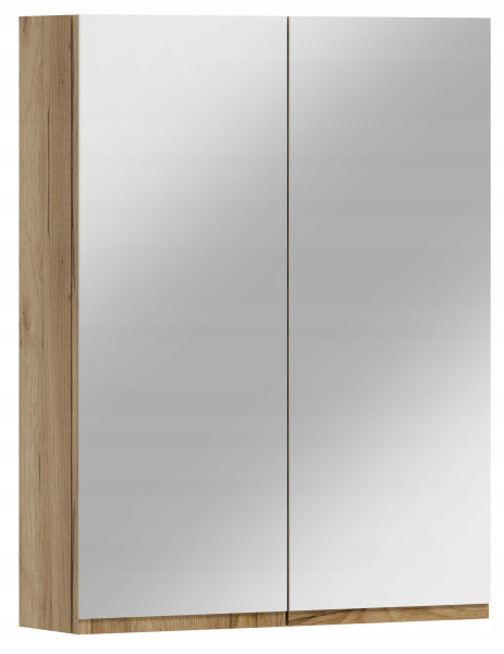 Szafka łazienkowa wisząca z lustrem ANTICO 60 dąb craft złoty 551736