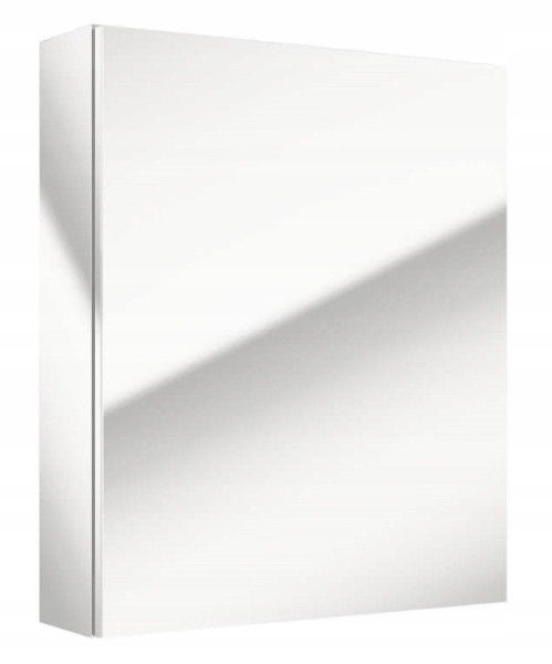 Szafka łazienkowa wisząca z lustrem biała 60x50x15cm 379096