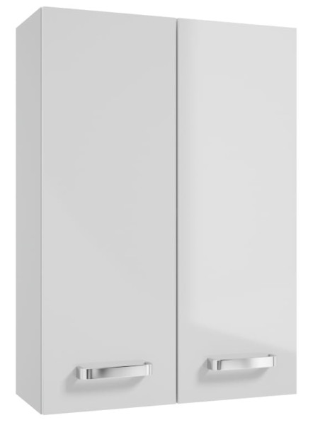 Szafka łazienkowa wisząca z półką 50 cm biały połysk 408835