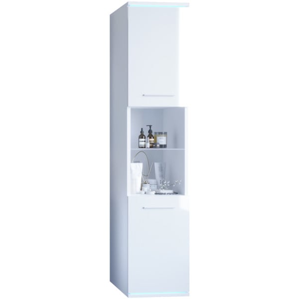 Szafka łazienkowa wysoka UNO / SOLIX DO1 biały połysk 302825