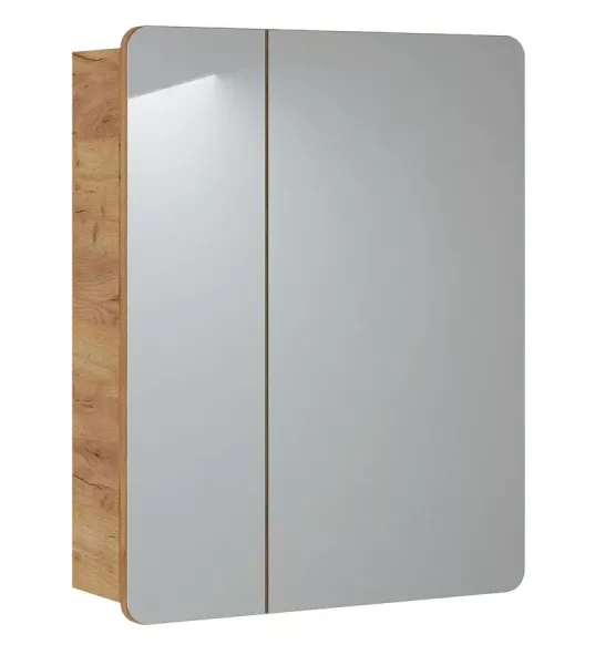 Szafka lazienkowa z lustrem Borneo 13X - dąb craft 708295