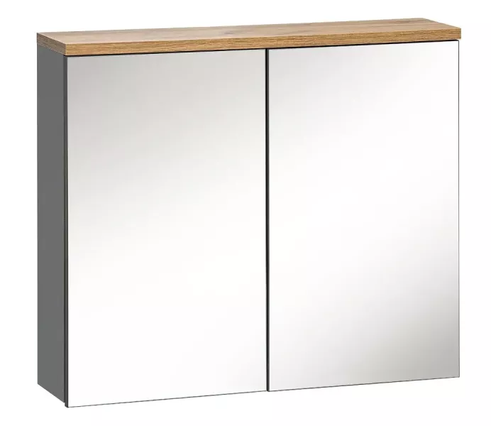 Szafka łazienkowa z lustrem - Marsylia 6X grafit 60 cm 708296