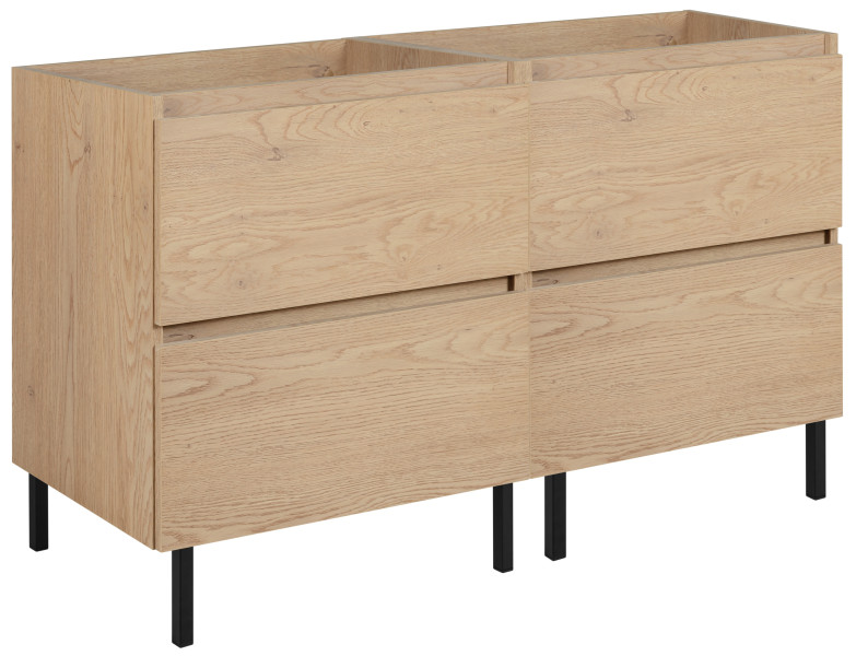 Szafka łazienkowa z nogami, kolor: jasny dąb, 120 x 46 x 80,7 cm, bez blatu 1058975
