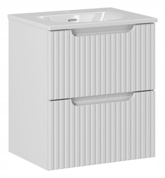 Szafka Łazienkowa Z UMYWALKĄ 50 cm BIAŁA RYFLE 2S NOVA WHITE 267062