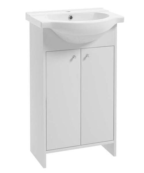 Szafka łazienkowa z umywalką 50 cm stojąca biała 431814
