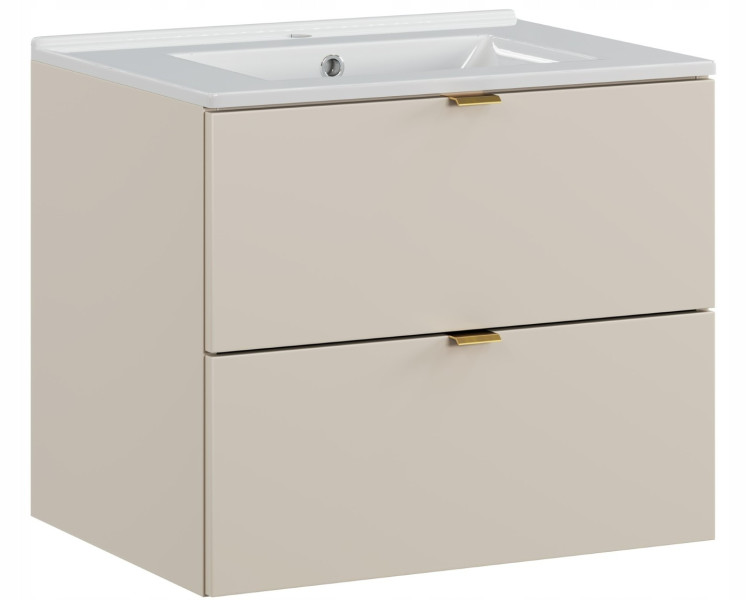 Szafka Łazienkowa Z Umywalką 60 cm Kaszmir Wisząca 2 Szuflady DALIA 550571