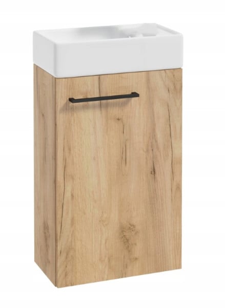 Szafka łazienkowa z umywalką dąb craft 40 wisząca 408784