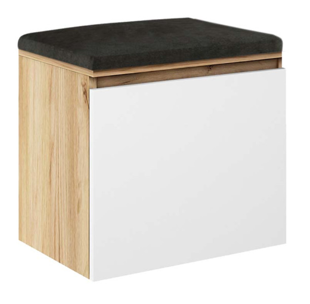 Szafka Megan 1 Dąb Craft Złoty/Biały/Czarny 50X37X49 Cm 949229