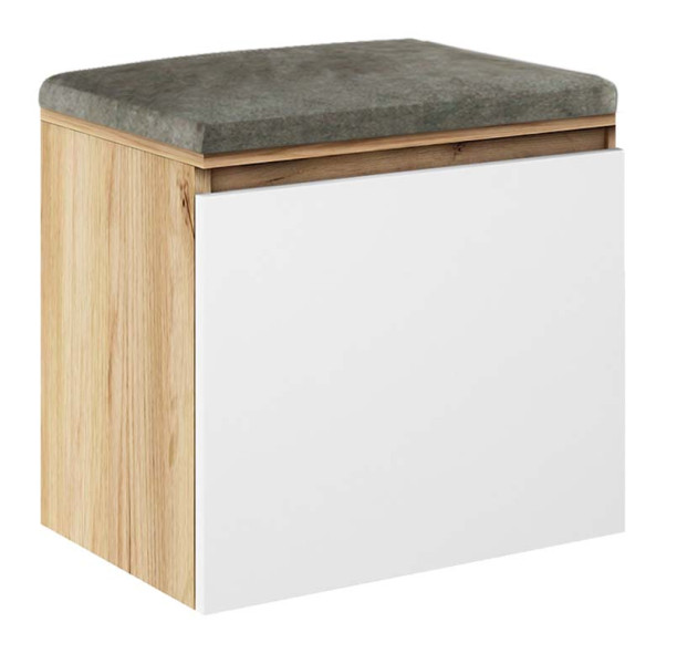 Szafka Megan 1 Dąb Craft Złoty/Biały/Szary 50X37X49 Cm 949185