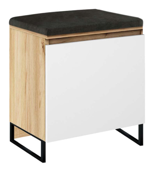 Szafka Megan 1P Dąb Craft Złoty/Biały/Czarny 50X37X61 Cm 949200