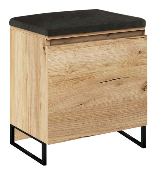 Szafka Megan 1P Dąb Craft Złoty/Czarny 50X37X61 Cm 949222