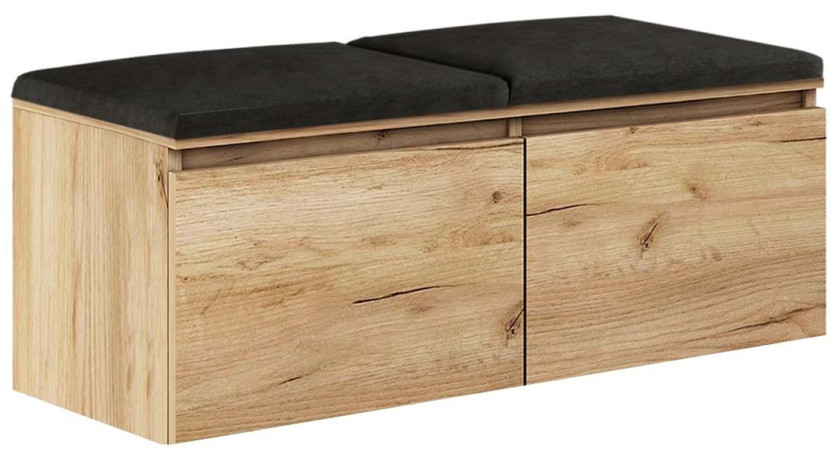 Szafka Megan 2 Dąb Craft Złoty/Czarny 100X37X49 Cm 949213