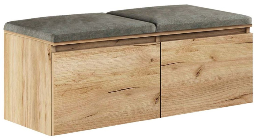 Szafka Megan 2 Dąb Craft Złoty/Szary 100X37X49 Cm 949197