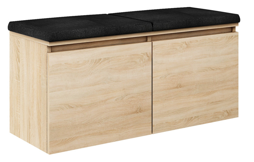 Szafka Megan 2 Dąb Sonoma/Czarny 100X37X49 Cm 949199