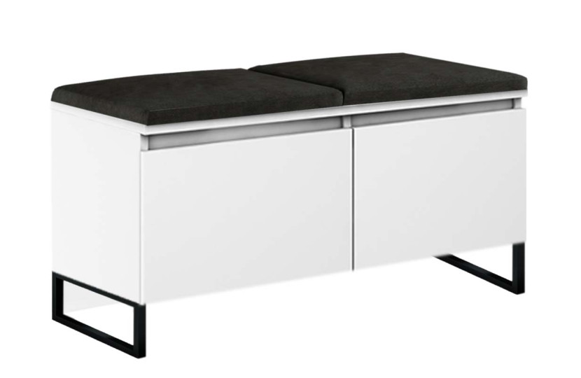 Szafka Megan 2P Biały/Czarny 100X37X61 Cm 949207