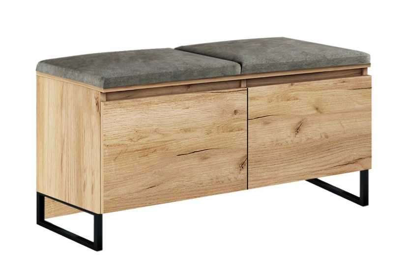 Szafka Megan 2P Dąb Craft Złoty/Szary 100X37X61 Cm 949192