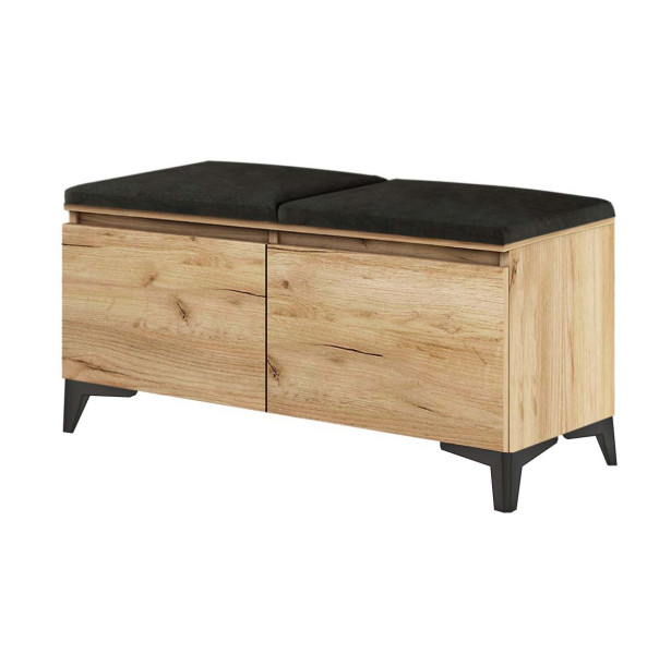 Szafka Megan 2S Dąb Craft Złoty/Czarny 100X37X61 Cm 949214