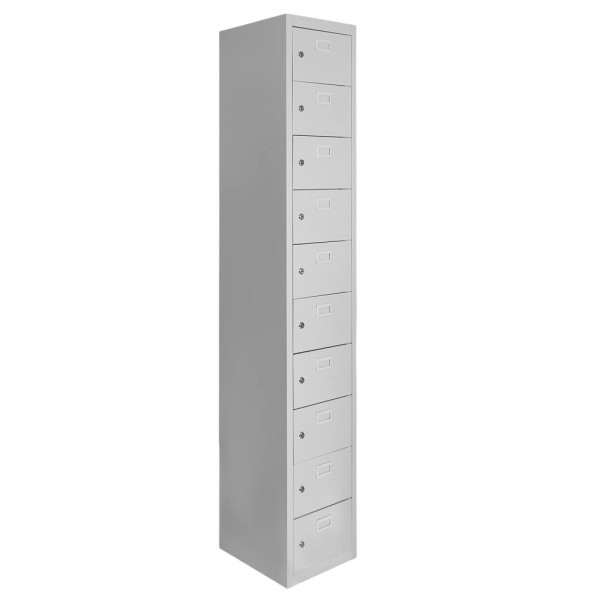 Szafka Metalowa Skrytkowa Śniadaniowa BHP 180x32,5x30cm Szara Mega-M 756895