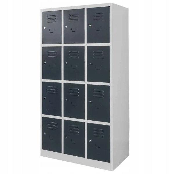 Szafka Metalowa Skrytkowa Socjalna BHP 180x90x50cm Grafit Mega-M 756805