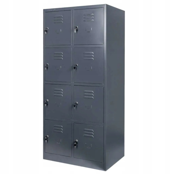 Szafka Metalowa Socjalna Skrytkowa BHP 180x80x50cm Grafit Mega-M 756820