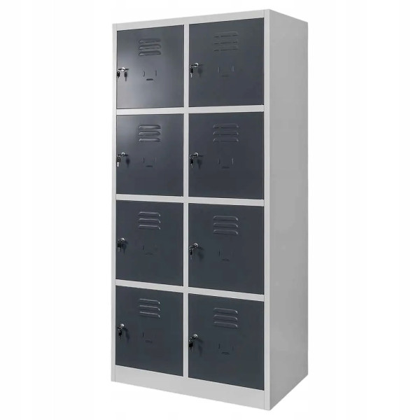 Szafka Metalowa Socjalna Skrytkowa BHP 180x80x50cm Grafit/Szary Mega-M 756816