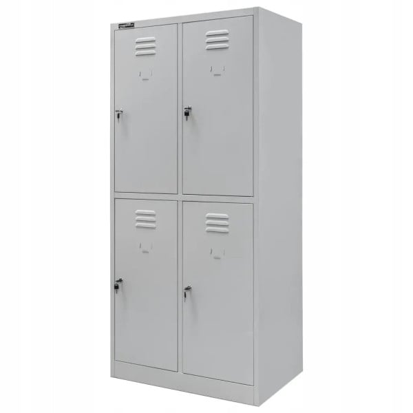 Szafka Metalowa Ubraniowa Skrytkowa BHP 180x80x50cm Szara Mega-M 756848