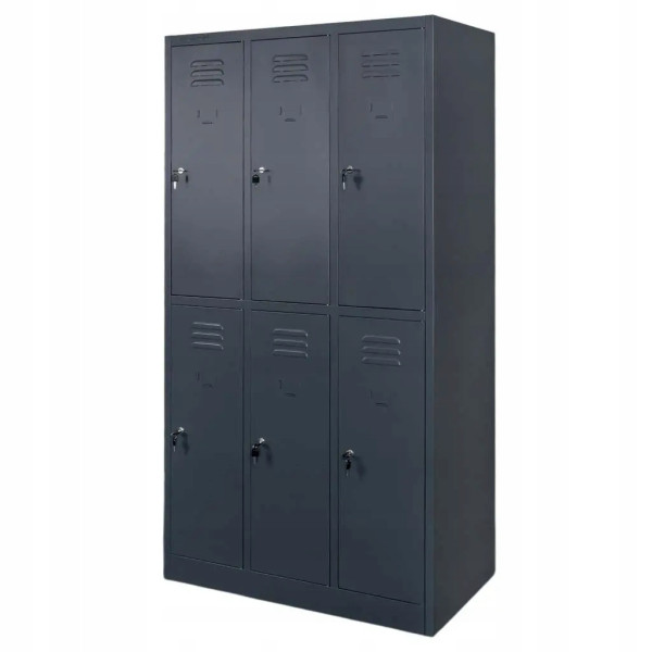 Szafka Metalowa Ubraniowa Socjalna BHP 180x90x50cm Grafit Mega-M 756867