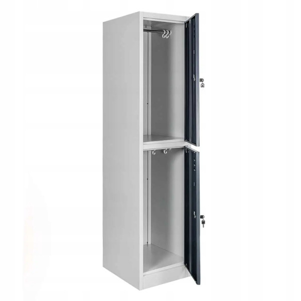 Szafka Metalowa Ubraniowa Socjalna BHP 2-Skrytkowa 180x80x50cm Mega-M 756822