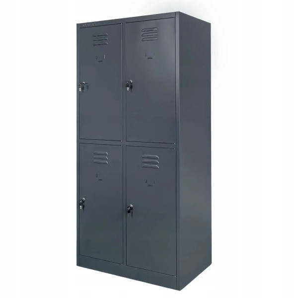 Szafka Metalowa Ubraniowa Socjalna BHP 4-Skrytkowa 180x80x50cm Mega-M 756844